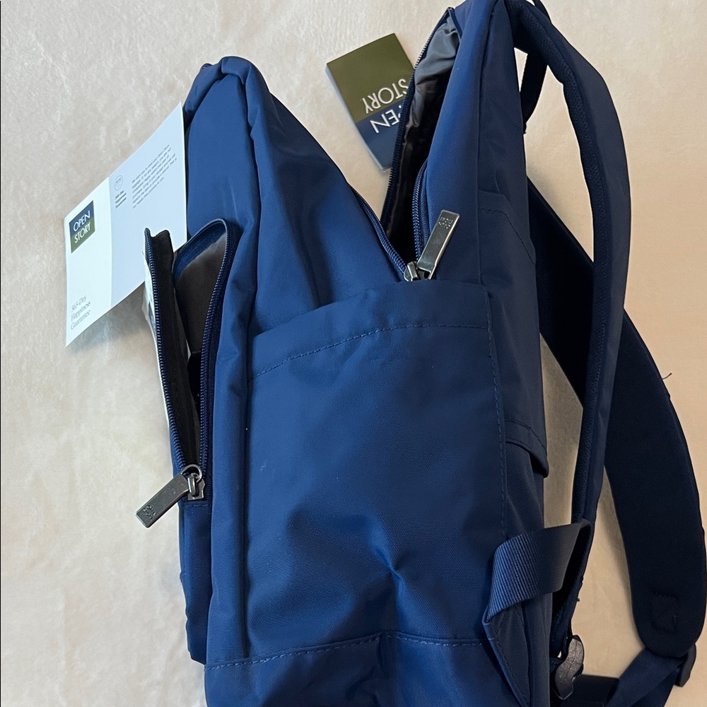Open Story Blue Side Trip Backpack for work or travel - Picture 5 of 8